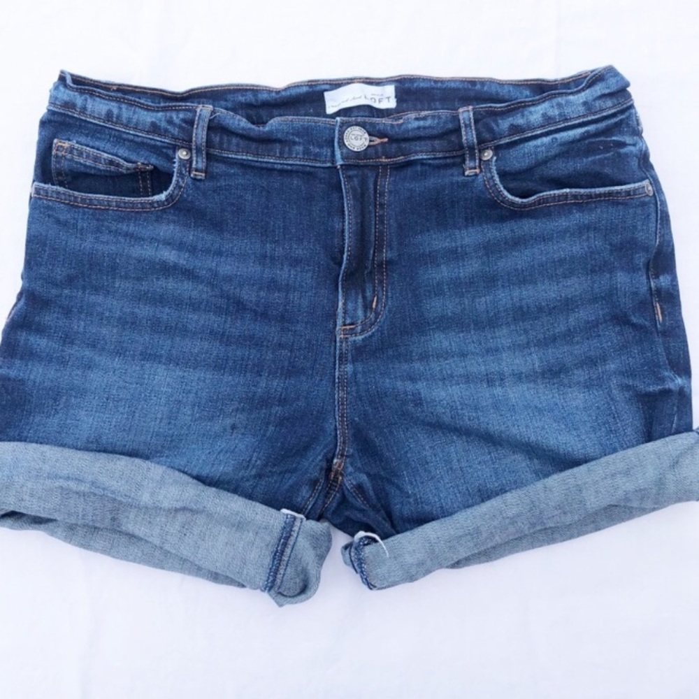 Loft denim cuffed shorts